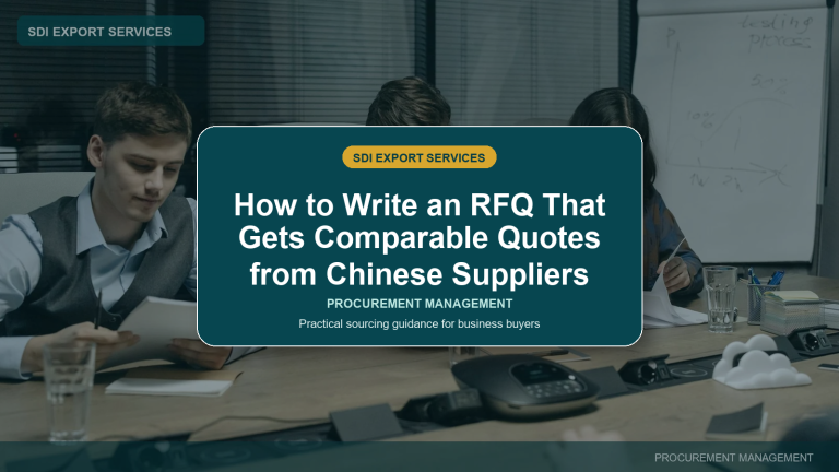 How to Write an RFQ That Gets Comparable Quotes from Chinese Suppliers - SDI Export Services China sourcing guide