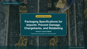 Packaging Specifications for Imports: Prevent Damage, Chargebacks, and Relabeling - SDI Export Services China sourcing guide