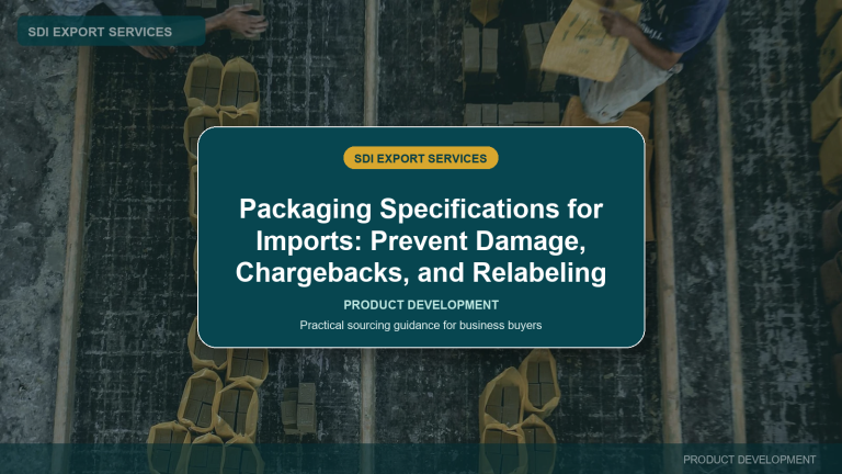Packaging Specifications for Imports: Prevent Damage, Chargebacks, and Relabeling - SDI Export Services China sourcing guide