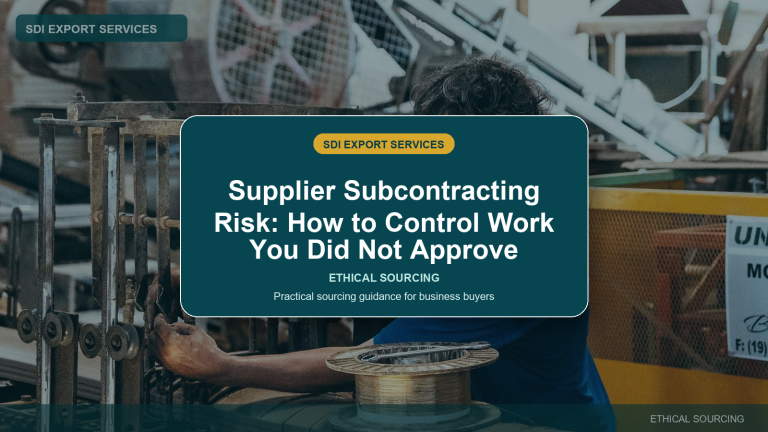 Supplier Subcontracting Risk: How to Control Work You Did Not Approve - SDI Export Services China sourcing guide
