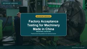 Factory Acceptance Testing for Machinery Made in China - SDI Export Services China sourcing guide