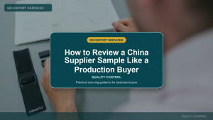 How to Review a China Supplier Sample Like a Production Buyer - SDI Export Services China sourcing guide