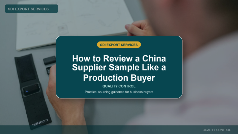 How to Review a China Supplier Sample Like a Production Buyer - SDI Export Services China sourcing guide
