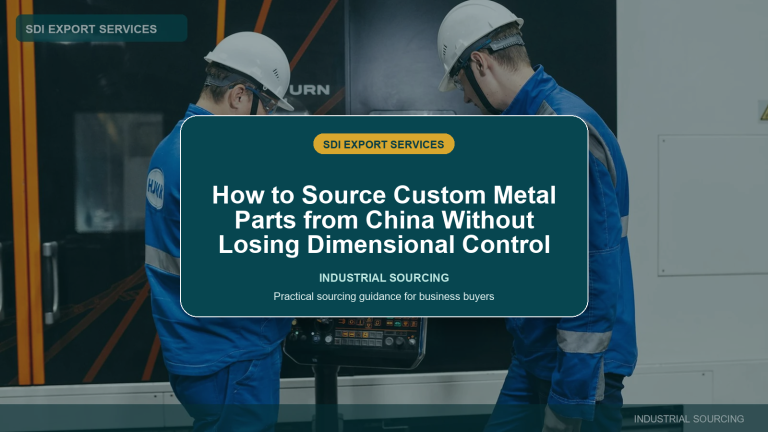 How to Source Custom Metal Parts from China Without Losing Dimensional Control - SDI Export Services China sourcing guide