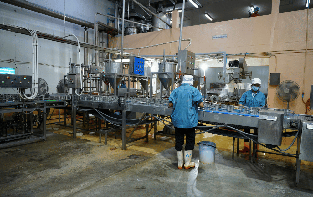 Packaging machinery production line image for a China sourcing case study